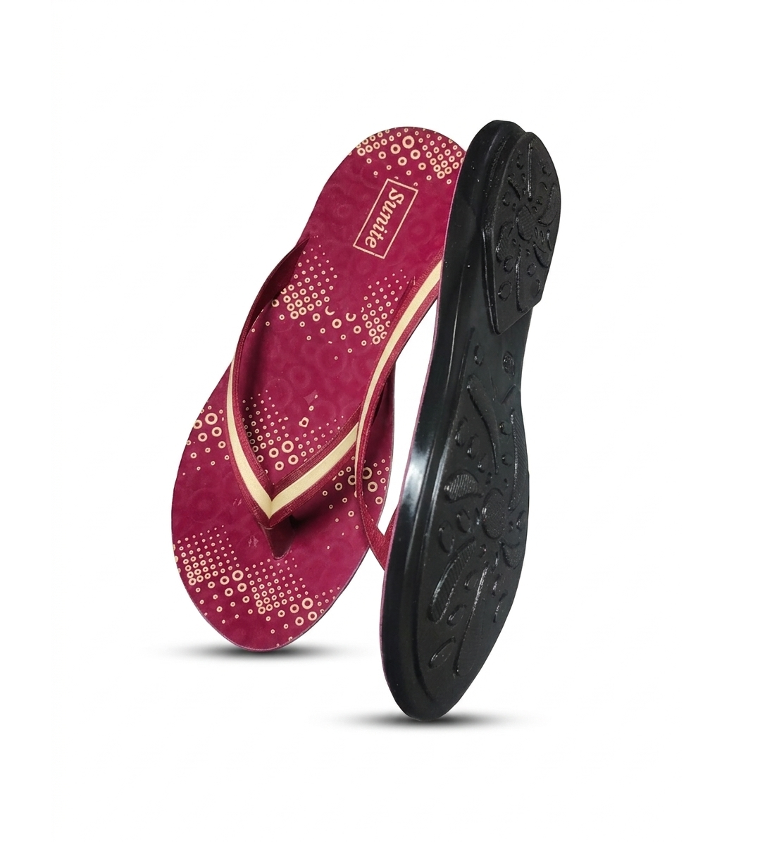 Step Out in Comfort: Sunite Women's Elegant Maroon Flip-Flops